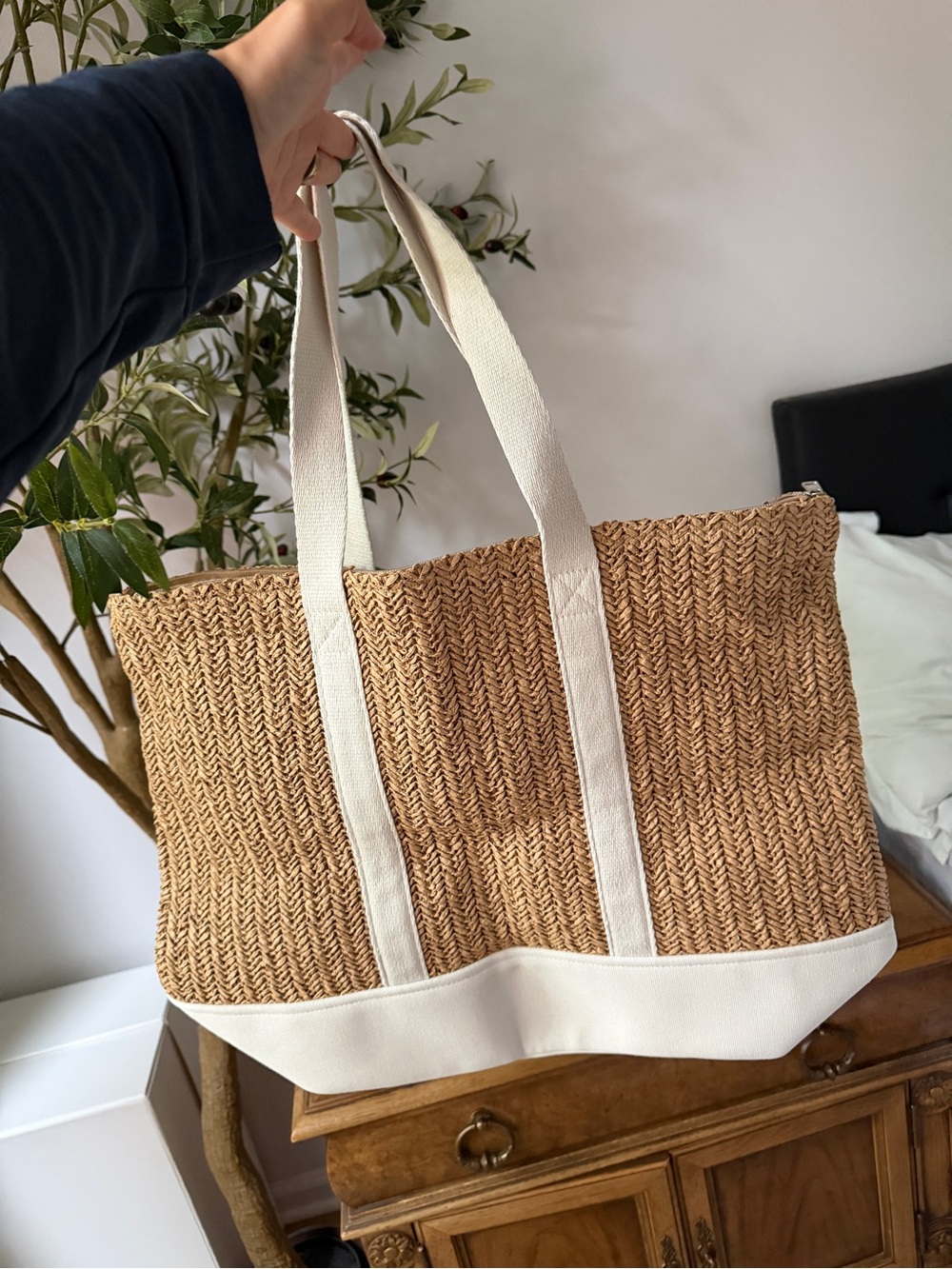 NWOT Show Me Your Mumu Sunseeker Straw Tote Beach Tote - Picture 5 of 7